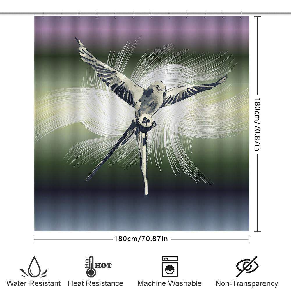 Seashell Shower Curtain Bathing Room Decor Waterproof Fabric Printing 3D Print Bathroom Decorations Home Textile (Mixed Colors)