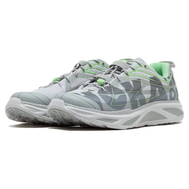HOKA Huaka Origins Harbor Mist Lime Glo Unisex Sneakers Grey Lime-Glow 1134452-HMLG