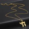  Hebrew Letter Hai Chai Symbol Pendant Necklace Stainless Steel Jewish Sign of Life Necklaces Religious Amulet Jewelry