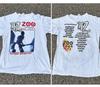 1992 U2 ZOO TOUR Band 2 Side Reprint T-shirt White Tee Vtg NH8549