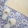 Self-adhesive Graphic Decoration for Office or Study 100x50 cm Mosaic Pattern with Flowers