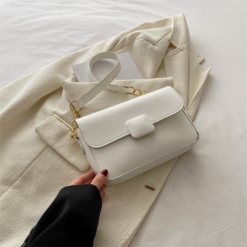 Simple and Fashionable Small Square Bag for Women In Summer New Fashionable Solid Color Underarm Bag Popular One-shoulder Hand Bag