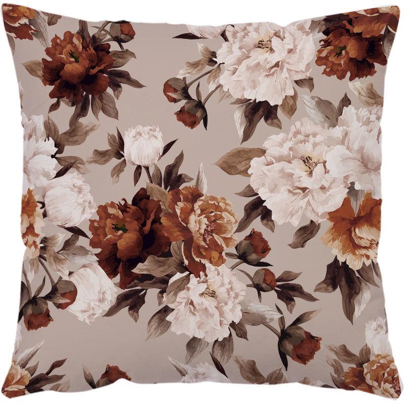 Luxury Home Decor Pillowcase Office Sofa Car Cushion Cover Rose Flower Print