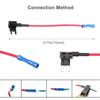 5 kusů 12V 15A Sada adaptéru s pojistkovým odbočovačem do auta, Mini ATM APM nožová pojistka