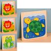 Wooden Toddler 3d Puzzle With Animal Matching And Interlocking Blocks For Early Education