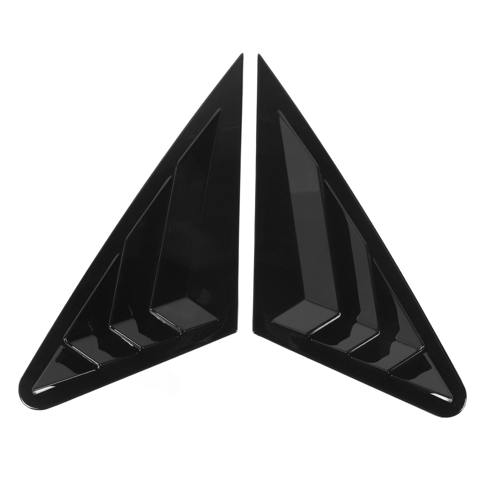 

2 шт. Крышка жалюзи заднего бокового окна, левая и правая, ударопрочная, спортивный вид, воздухозаборник заднего окна Glossy Black