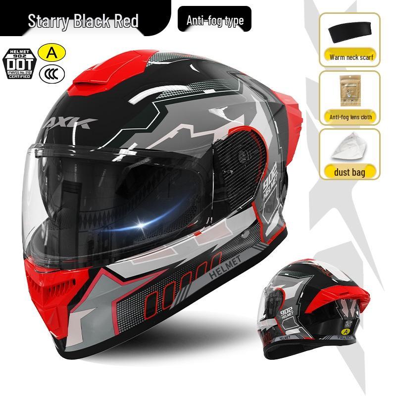Certified Full Face Motorcycle Helmet for Men & Women, Warm, All-Season, for Electric Vehicles and Winter Riding