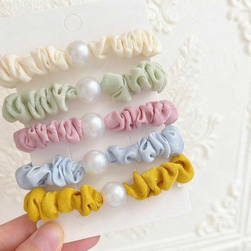 Elegant Pearl Hair Tie - Gentle on Hair, High Elasticity, Charming and Durable Hair Accessory for Women