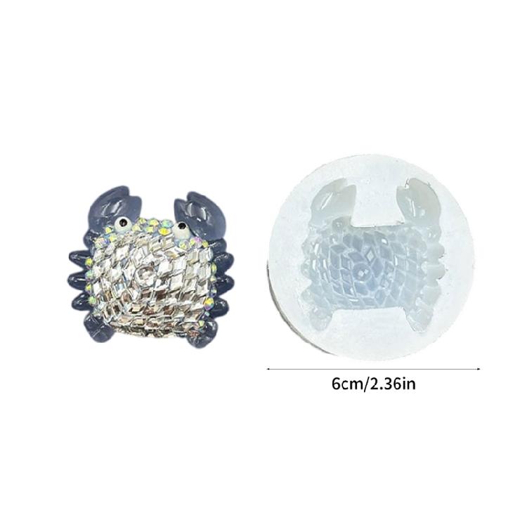 Textured Crab Silicone Mold Creative DIY Animal Shape Ornament Mould With Elasticity For Unique Resin Creation