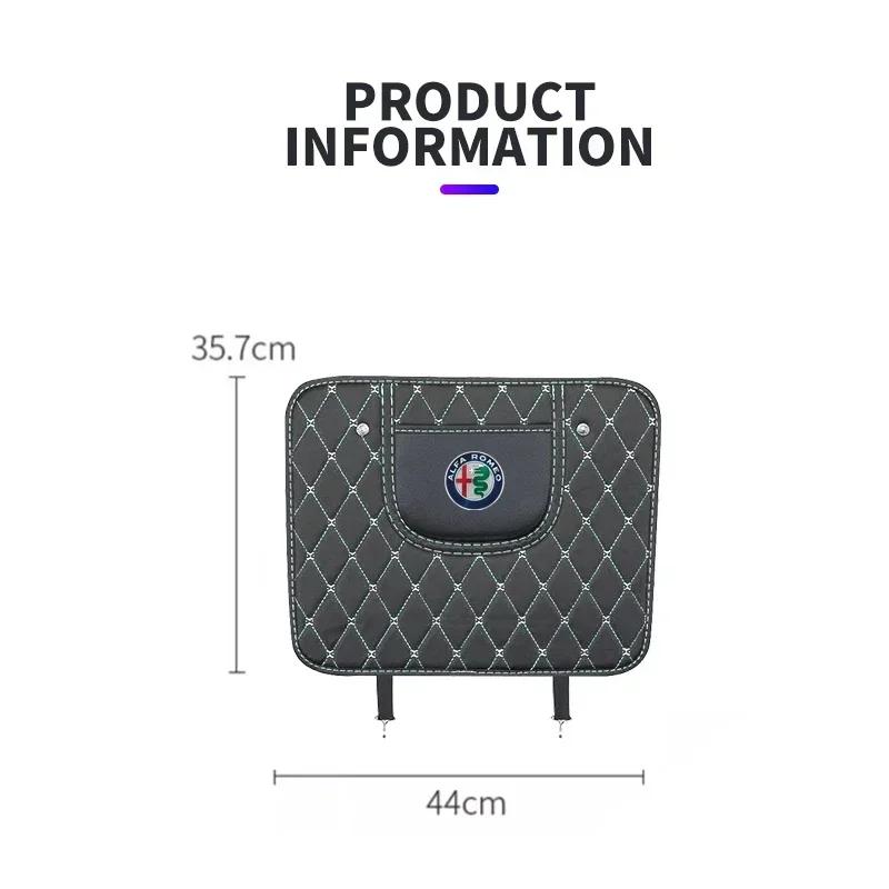 Car Stickers For Alfa Romeo Car Seat Back Anti Kick Pad Leather Scratch Mat For Alfa Romeo 146 147 155 156 159 Stelvio Giulia Gi Zxb894