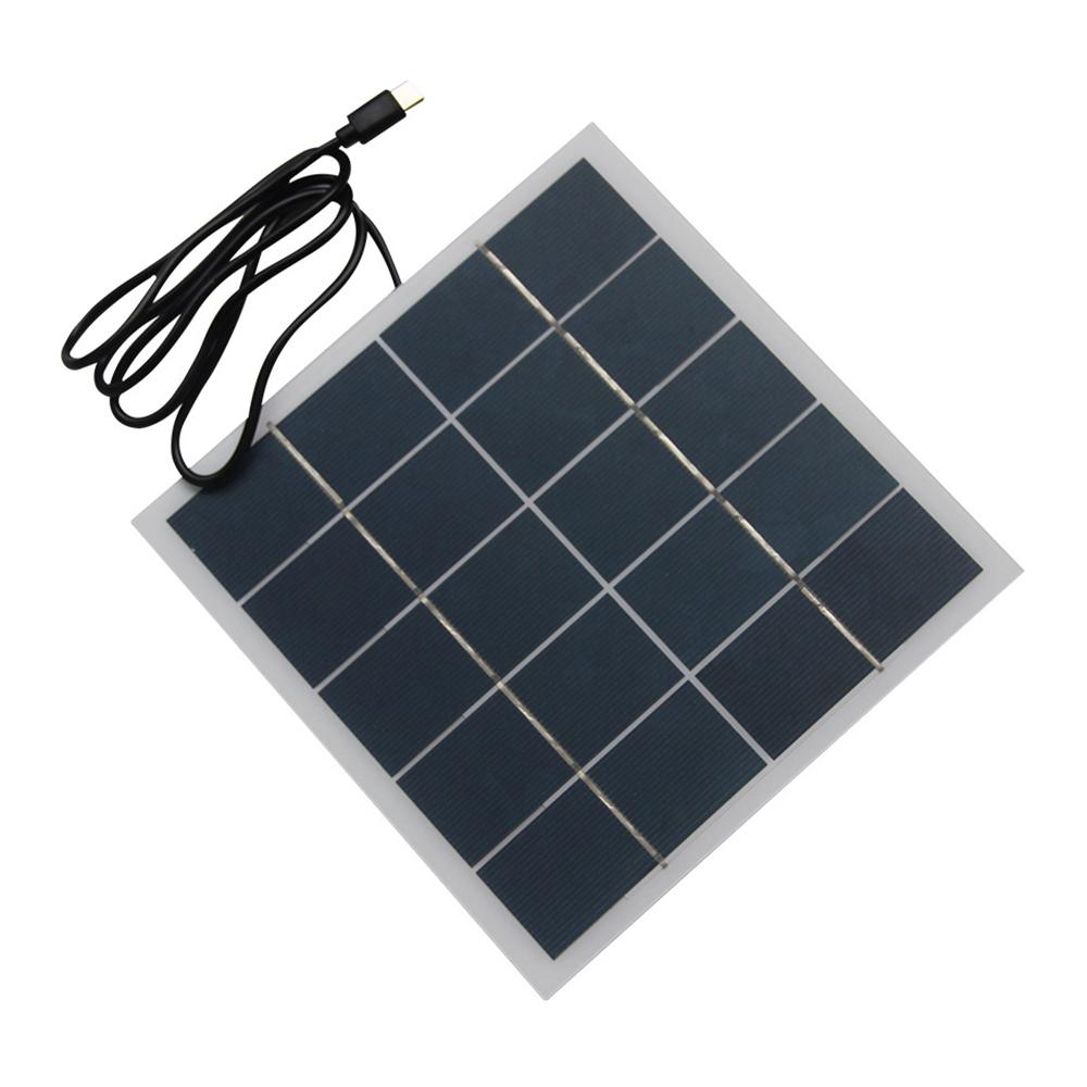 

4W 5V Solar Panel Charger for Phones/Security Cameras Type-C Plug Portable Solar Panel