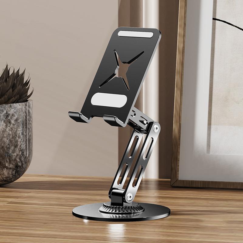 360 Rotation Aluminium Alloy Foldable Desktop Phone Stand Desk Lazy Tablet Holder Support Mount For Iphone Ipad Xiaomi Samsung