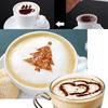 8Pcs Coffee Mold Christmas Pattern Portable Plastic Latte Coffee Decorating Stencil for Coffee Shop