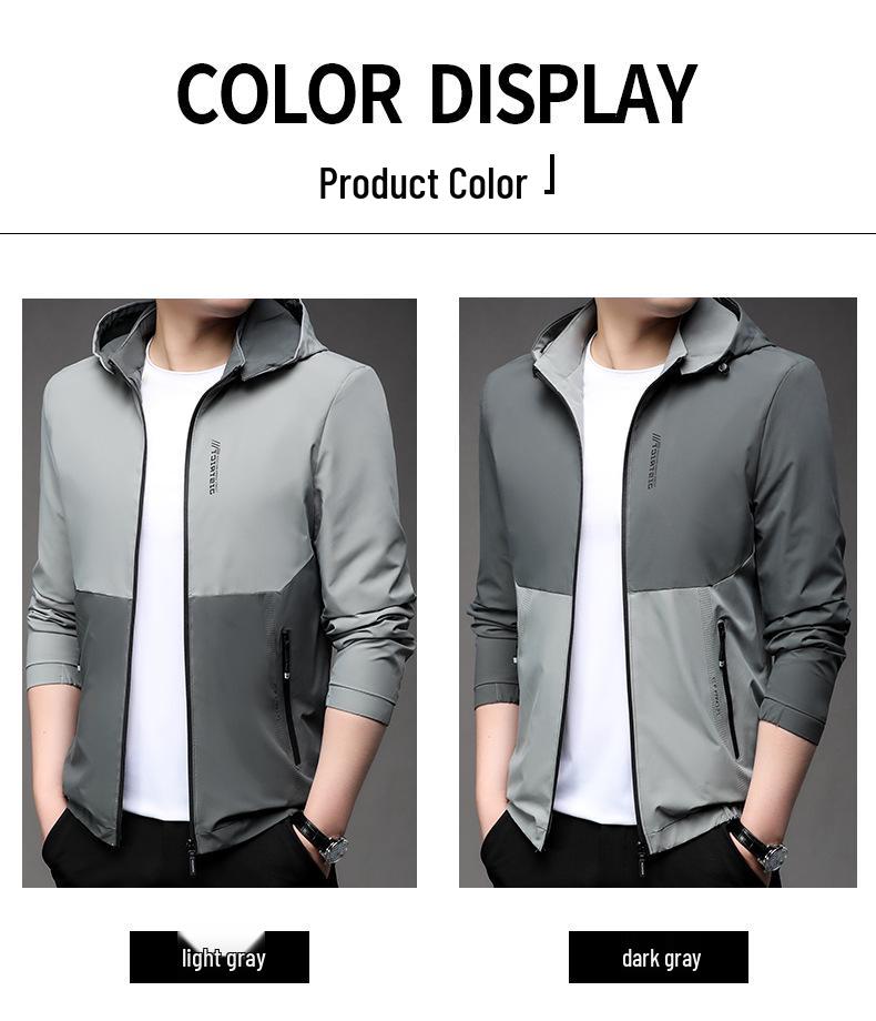 Men's Windproof Hooded Sports Jacket for Spring and Autumn