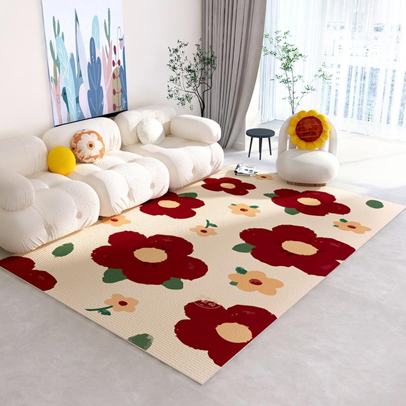 1PC Living Room Ins Style Crystal Velvet Coffee Table Blanket Room Bedroom Non-Slip Bed Blanket Sofa Floor Mat Home Decor