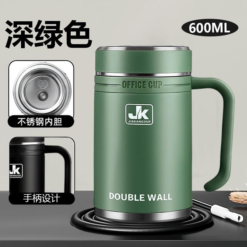 Water Bottle Stainless Steel Thermos Cup High-grade Business Office Water Cup Large Capacity Tea Cup with Handle
