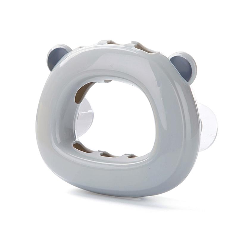 Creative Suction Cup Toothbrush Holder Wall Mounted 3 Slots Toothbrush Rack Punch-Free Wall Shelves Hooks