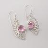 Natural Pink Morganite Gemstone 925 Sterling Silver Women Jewelry Pretty Earring 1.5" CE-26-13