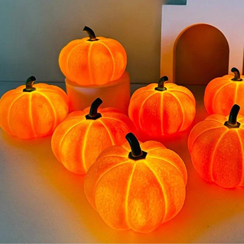 Halloween Pumpkin LED Night Light Battery-operated Garland Warm Lantern for Kids Bedroom Decor Home Holiday Decor Led Lights