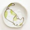 Yamako Small Plate Set of 5 Pieces Cat Plate Set of 5 Pieces