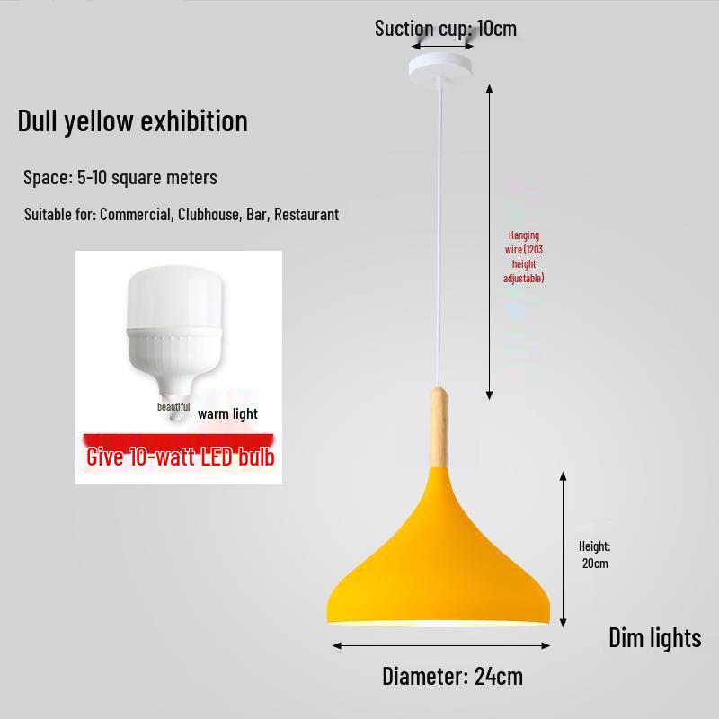 Modern Industrial Style Dining Chandelier with Creative Art Lampshade for Hot Pot/Fruit/Rice Shops
