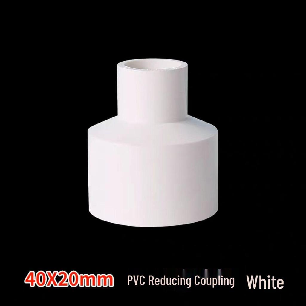 Acoplamiento Recto Reductor de PVC 1/2" a 3/4" Conector de Accesorio para Tubo de Plástico