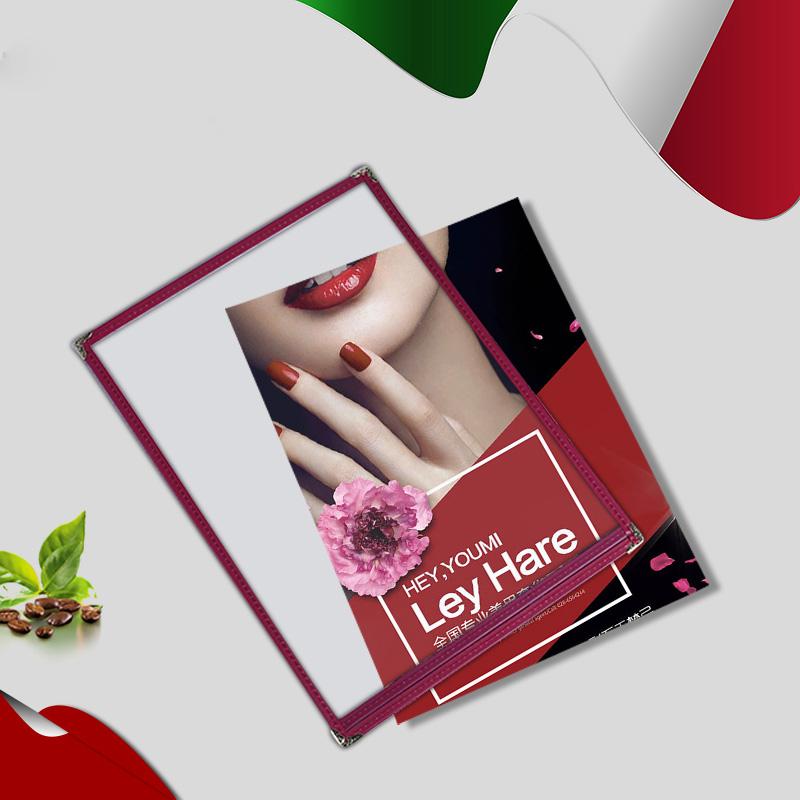 For A4 1/2/3/4/5/ 6/7/8/10/ Slots Single Dobule Three Panel Plastic Menu Holder Transparent Folder Cover
