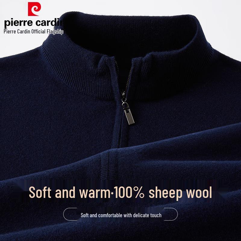 

Pierre Cardin Men s 100% Pure Wool Half-High Collar Pullover Sweater 3XL