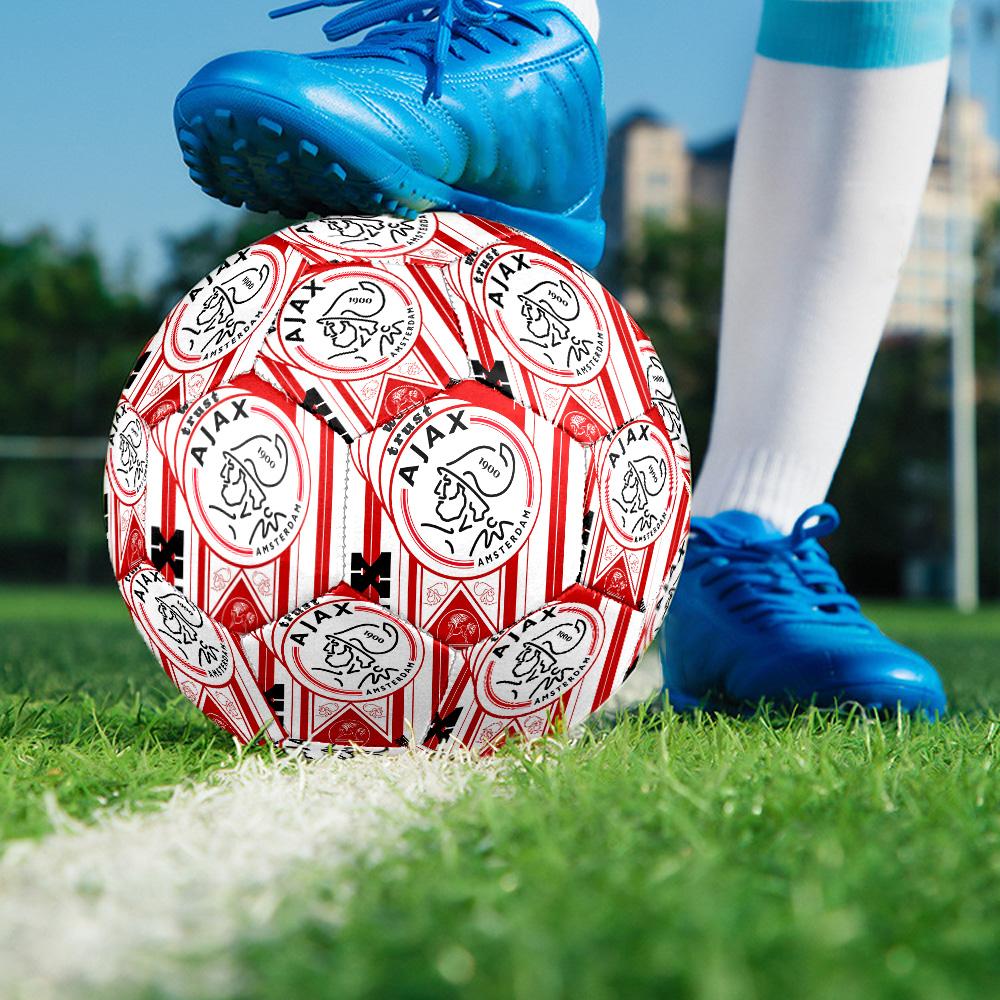 AFC Ajax Indoor Soccer Ball Colorful All Ages Machine Stitched PVC Competition Ready Durable High-Bounce
