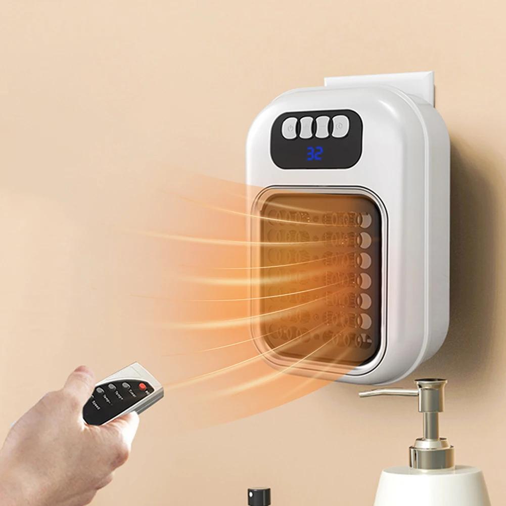110V/220V Portable Heater 600W Remote Warmer Machine Mini Electric Fan Heater Wall Mounted Heating Stove Winter Home Appliance