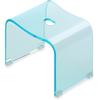Kuai Acrylic Bath Chair, 25cm Tall, Medium, Available In 9 Colors (Clear Blue)