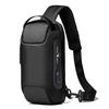 Men's Usb Crossbody Bag Anti-Theft Shoulder Bags Waterproof Oxford Waist Bag Multifunction Short Travel Messenger Chest Pack