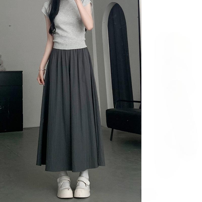 High Waisted Solid Color Casual Women's Long Pleated Wide Leg Pants