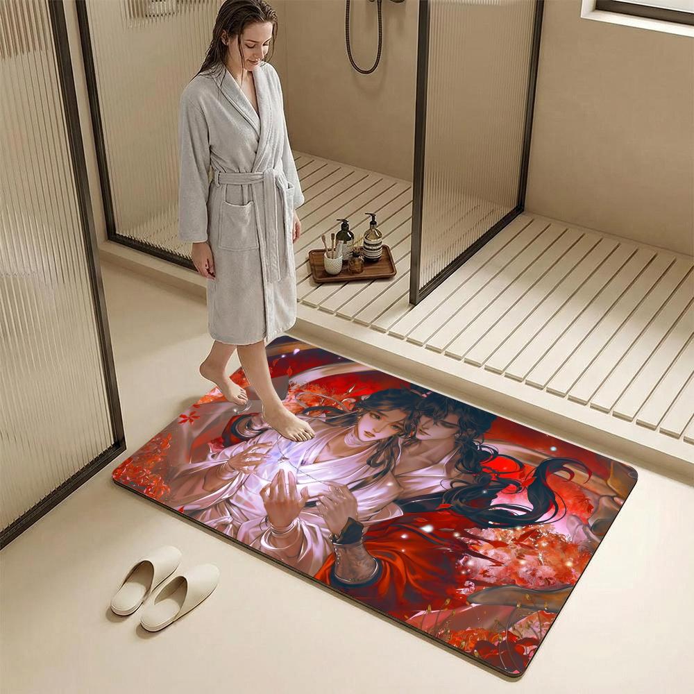 H-Heaven Official's B-Blessing Floor Mat Diatomite Bath Mat – Highly Absorbent, Non-Slip, Quick-Drying Bathroom Rug