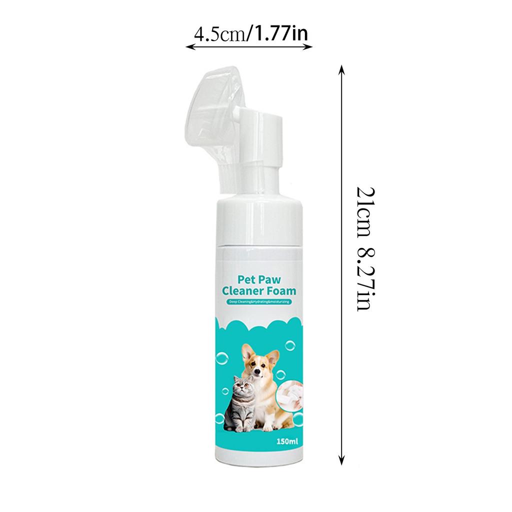 150ml Pet Foot Cleaning Foam, Dog And Cat Cleaning Foam, Pet Foot Leave In Care