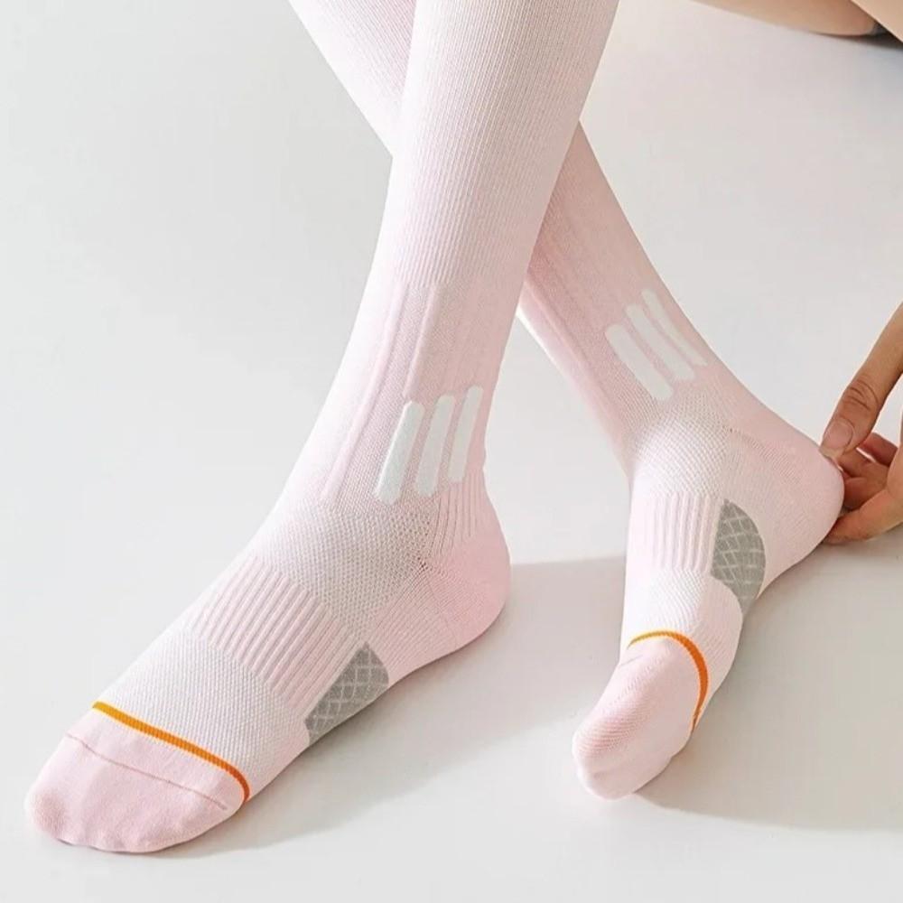 New Compression Fitness Long Tube Socks Elastic Anti-slip Sport Leg Pressure Sock Running Skipping Yoga Socks For Running Jump