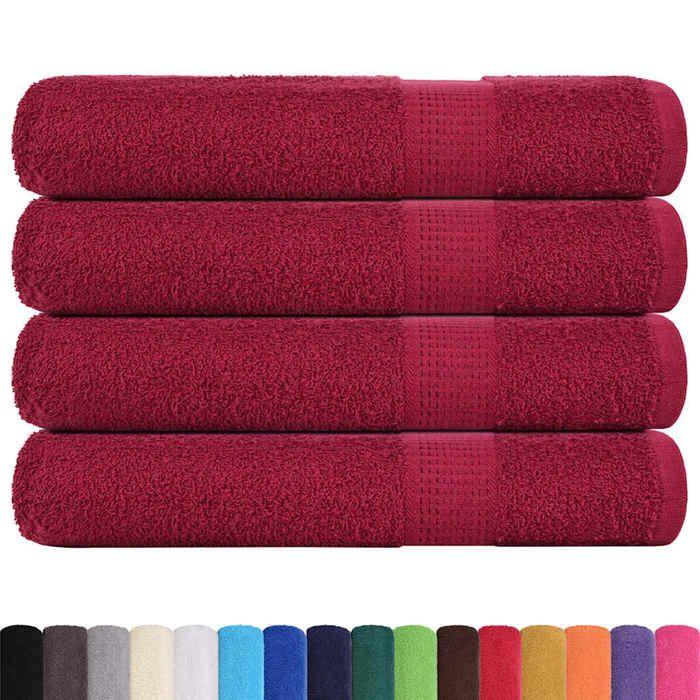 VidaXL Sauna Towels 4 Pcs Bordeaux 80x200cm 360 G/m² 100% Cotton, Towel, Bath Towel, Cotton Towel 136744