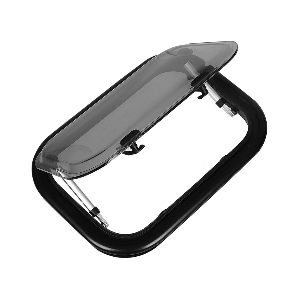 RV Push Out Window 500mm 350mm with Screen Sunshade Acrylic Glass 75° Opening Angle Anti UV for Trai