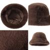 New Cool Women Warm Thick Bucket Hats Lady Female Cool Panama Autumn Winter Outdoor Solid Color Fisherman Cap Hat For Women