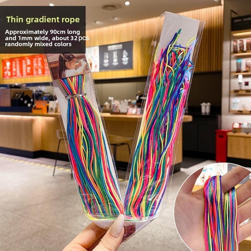 90cm Mix Colorful Hair Braids Rope Strands for Women and Girls DIY Ponytail Braiders Ladies Styling Hair Accessories