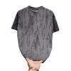 Temperament Trendy Brand Light Luxury Short-Sleeved T-Shirt Men'S Trend Casual Round Neck Half-Sleeved Blue T-Shirt