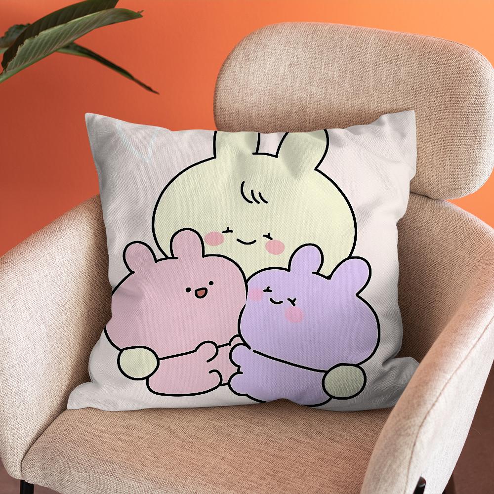A-Asamimichan Cute Bunny Pillow Case Soft Cushion Cases for Farmhouse Sofa Decor Home Decorations and Protector Pillow Case