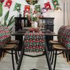 Ambiance de Noël Drapeaux de table Nappes Nappe festive rouge Drapeau de table Meuble TV Housse de table basse Serviette