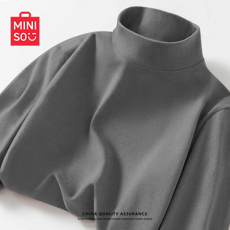 MINISO Women's Semi-High Collar Long Sleeve Base Layer Top