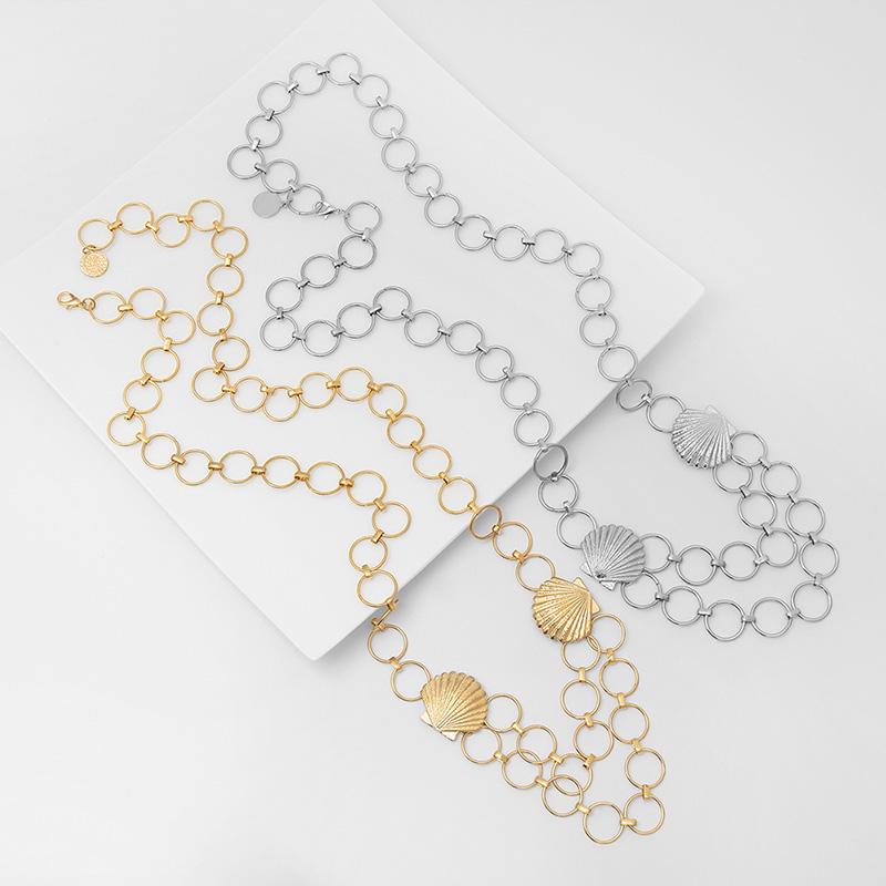Dames Sexy Zilver Goud Meerlagig Retro Kwastjes Taille Riem Ketting Lichaams Sieraden