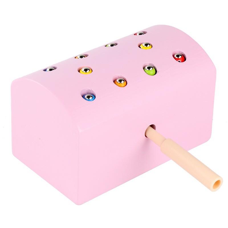 Children's Early Education Wooden Magnetic Bug Catching Game Baby Hand-eye Coordination Parent-child Puzzle Desktop Interactive Bug Catching Toy