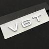 2026 3D Chrome Black V6T Logo Number Letters Car Fender V6 T Emblem Badge Decal For Audi A6 C7 A4 4 S4 V6T Sticker Accessories