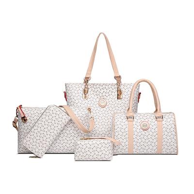 Damski pięcioczęściowy zestaw torebek dla teściowej, modna torebka na ramię i crossbody z wzorem w kości dla kobiet