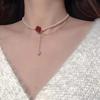 Summer Does Not Fade Pearl Jewelry Necklace Women's High-end Sense Collarbone Chain Niche Design Versatile Pendant