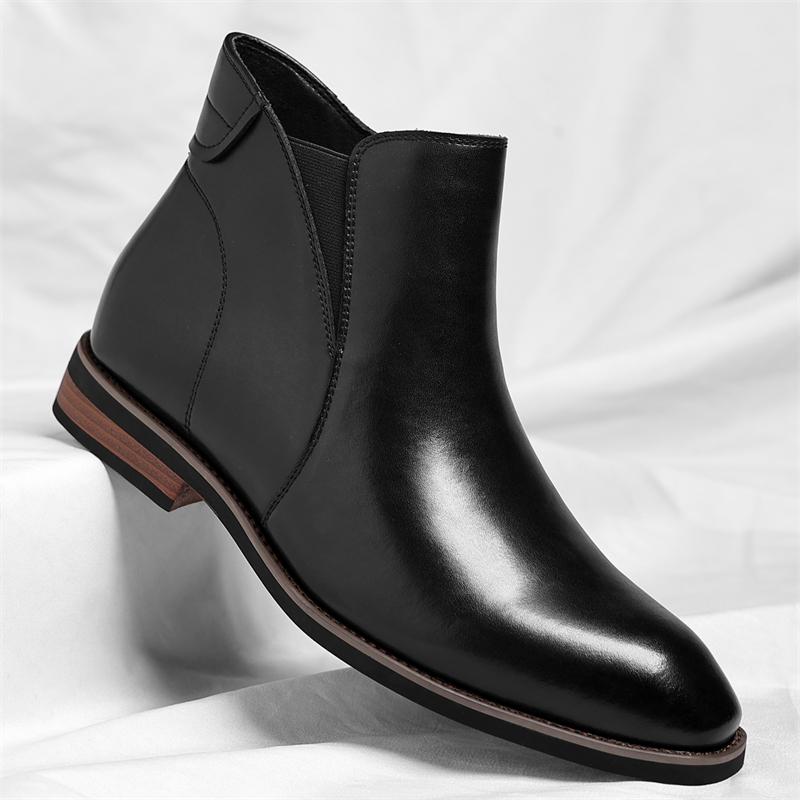 Handmade Leather Men's Chelsea Boots Leisure Walk Botas Fashion Casual Business High Top Shoes Ankle Boots Formal Dress Footwear